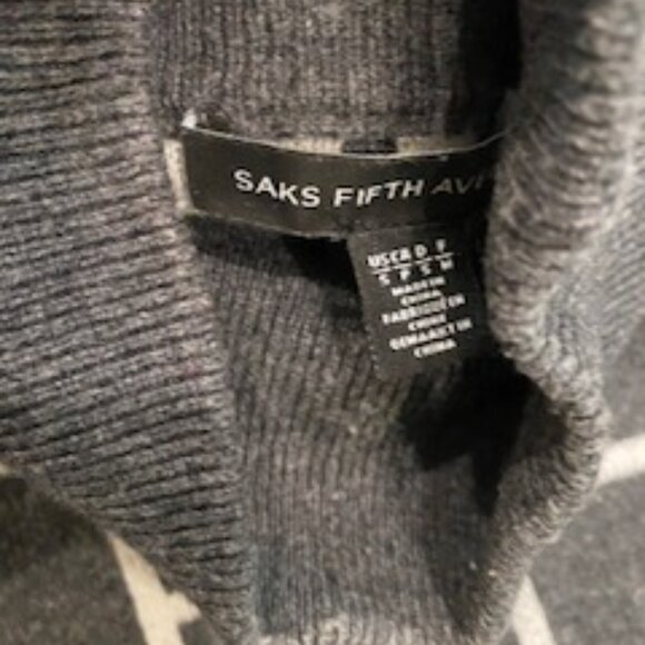 Clearout-EUC Saks Fifth Avenue Cashmere Bland turtleneck sz S - Picture 4 of 8